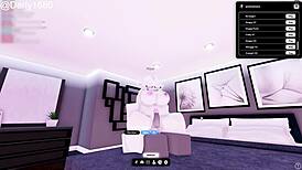 roblox babe rides monster cock with big tits and ass jiggling