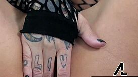 Tattooed lily lane milks alex legend's cum onto her huge tits