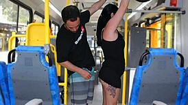 me gropin my pussy on the bus feelin so dirty and horny latina style