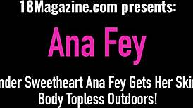 ana fey rubbing pussy over panties outdoors... anyone watching? 😏🌳✋