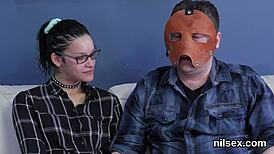 Hot cutie dragged into asshole madhouse for awkward anal therapy