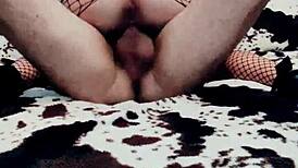 skinny milf wife rides husbands friend cock in lingerie cowgirl bliss