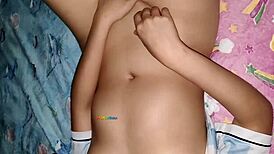 I catch my best friend's young 18-year-old girlfriend masturbating invites me to touch her we end up fucking passionately