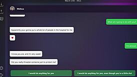 blonde melissa's small tits get dirtier in this twisted text game ending four