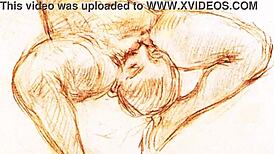 vintage erotic art captures sensual antique scenes in retro style