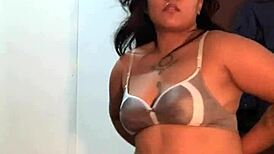 filipina bbw slut rips clothes for teasing fat strip moan