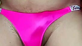 femboy shakes panties in intimate lingerie dance