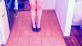 Tranny babe Veronica trains ass with toys