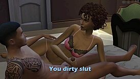 CHEATING WIFE FUCKS STRANGER RIGHT BESIDE SLEEPING HUSBAND IN SIMS 4!