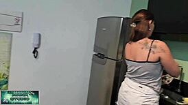 hot brazilian mother-in-law seduces brother-in-law before sister gets home and offers him dinner