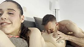 briseida myers drops to knees for intense rimming session in bathroom