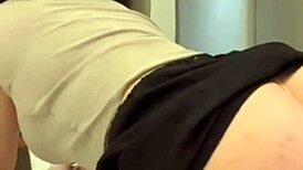 Curvy Latina maid's big ass and tits bounce in hardcore creampie missionary