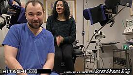 Freshman Yasmine Woods squirms under doctor's mandatory Hitachi pussy orgasm!