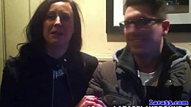 a british mature gets fingered upskirt in sexy lingerie stockings close-up