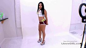 Aspiring Latina Model Seduced and Fucked Hard During Intense Casting Interview on Sofa