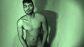 this muscular bodybuilder's solo stroke session turns into a steamy grayscale fantasy