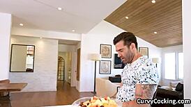 hazel's sloppy deepthroat throating skills on full display