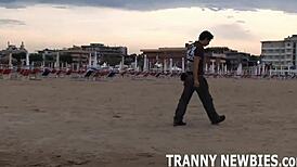 Teasing shemale threesome hints at steamy group play