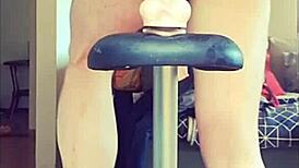 Tranny babe Veronica trains ass with toys