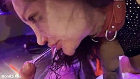 A fan's POV dominates Monika Fox with BDSM anal facefuck pissing and cum gulp part 2
