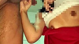 Step-sis's soaked hairy pussy tempts under tight miniskirt begging for deep doggystyle