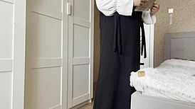 Arab Khalifa in Stockings Teases Stepsons with Jerk Instructions