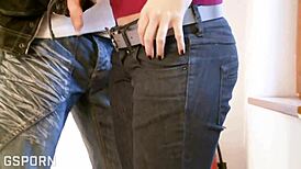 wanna see this hot blonde give a steamy handjob ending with cum all over her natural tits?