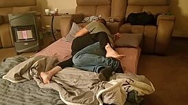 Bigjoefuckalot rips clothes fucks horny curvy stepsis wet shaved pussy cowgirl