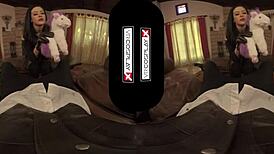 Ultra hot sorceress Katrina Jade rides cock in VR cosplay fuck