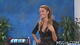 Whoa huge cock slams into that dripping shaved wet pussy hard!