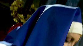 Innocent nun angel long dominates katie k until explosive cum release