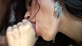 Black haired beauty takes brutal pussy pounding then anal double penetration outdoors