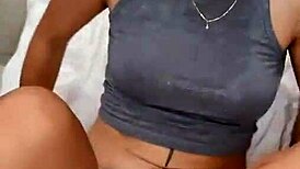 the latina grabs her vibrator and teases her wet pussy to a shaking orgasm