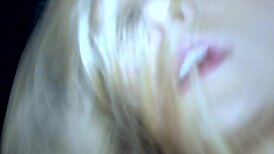 Scarlet red watches stud explode cum all over her sweaty squirting tits