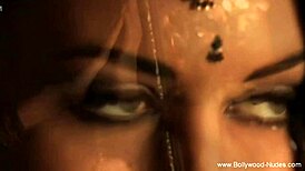 Erotic Indian brunette dances nude seducing with happy teasing moves!