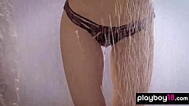 BOLD Ukrainian Vi Shy Rips Clothes to Show Petite Wet Pussy and Small Tits