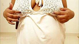 indian maid subtly reveals her sexy curves