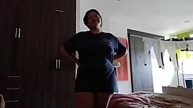 18-year-old stepsis begs roommate fill curvy latina ass with cum milk