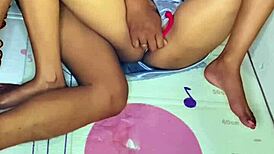 Hey she's squirting warm milk right from her tits all over my cock ritual style