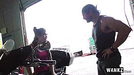 hey petite teen slut, ready to fuck that mechanic's monster cock on casting?