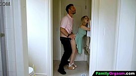 Familyorgasm Cute Blonde Girl Cheats Doggystyle with Friend's Stepdad in Secret Dare!