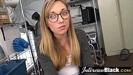 yo fake black agent taking rough interracial blowjob on sofa??