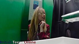 Gloryhole Student Teen Sucks Huge Cock Deepthroat Cum Facial in Stockings!