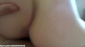 white creamy pussy drips juice on monster cock as petite teen rides cowgirl