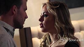 Witch stepsis Anna Claire Clouds fucked rough with spit and taboo hardcore!