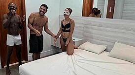 brazilian milf priclla diabinha screams in motel threesome double vaginal with huge black cocks facial orgasm interracial reality