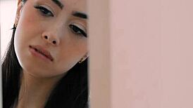 Busty Asian Babe Dildos Big Ass Chinese Roomie to Squirting Lesbian Climax