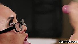 Hey babe, swallow this massive sperm load on your face?