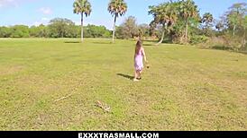 Monster cock unloads facial cumshot on tattooed petite teen small tits face!