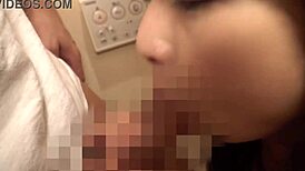 I love my sexy underwear hugging these huge japanese milf tits before creampie